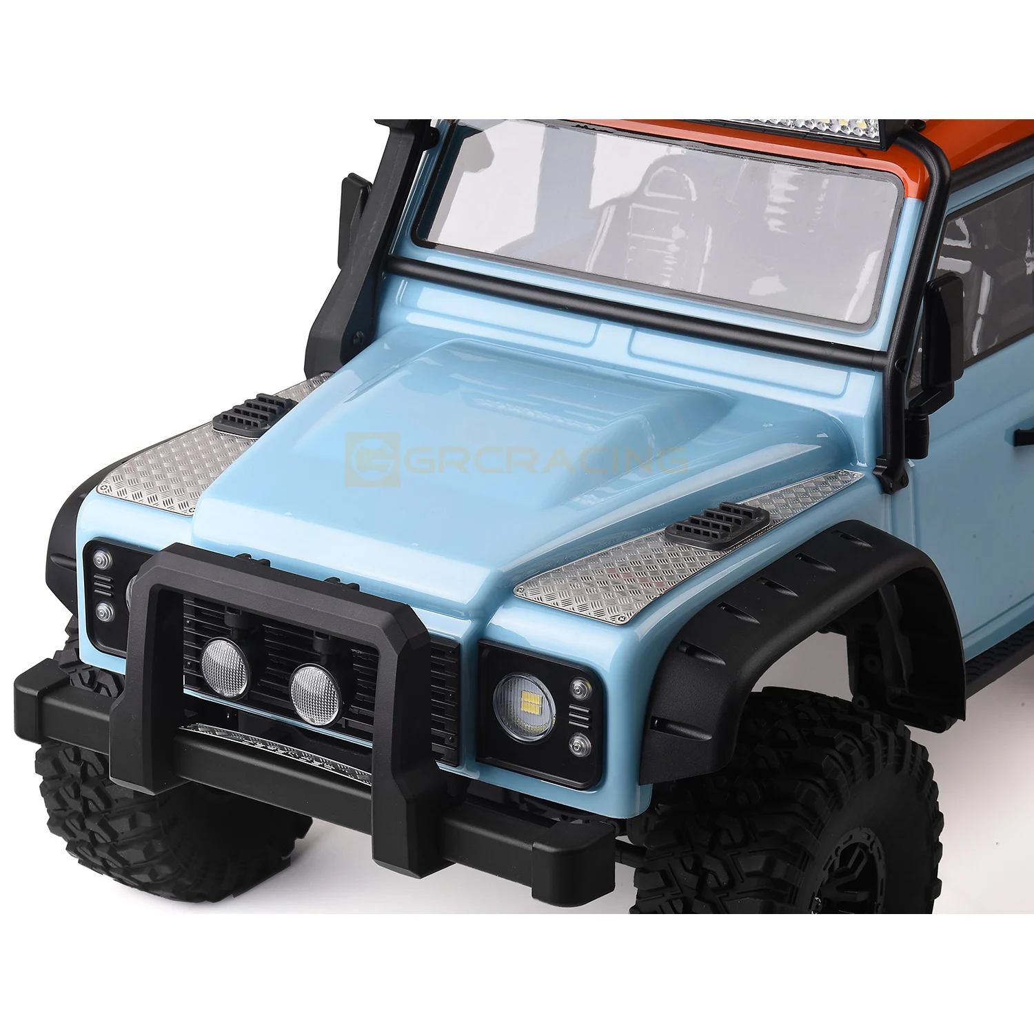 1 zestaw plastikowych czarnych kratek wlotu powietrza do samochodu gąsienicowego 1/8 RC MJX do akcesoriów H8H DEFENDER