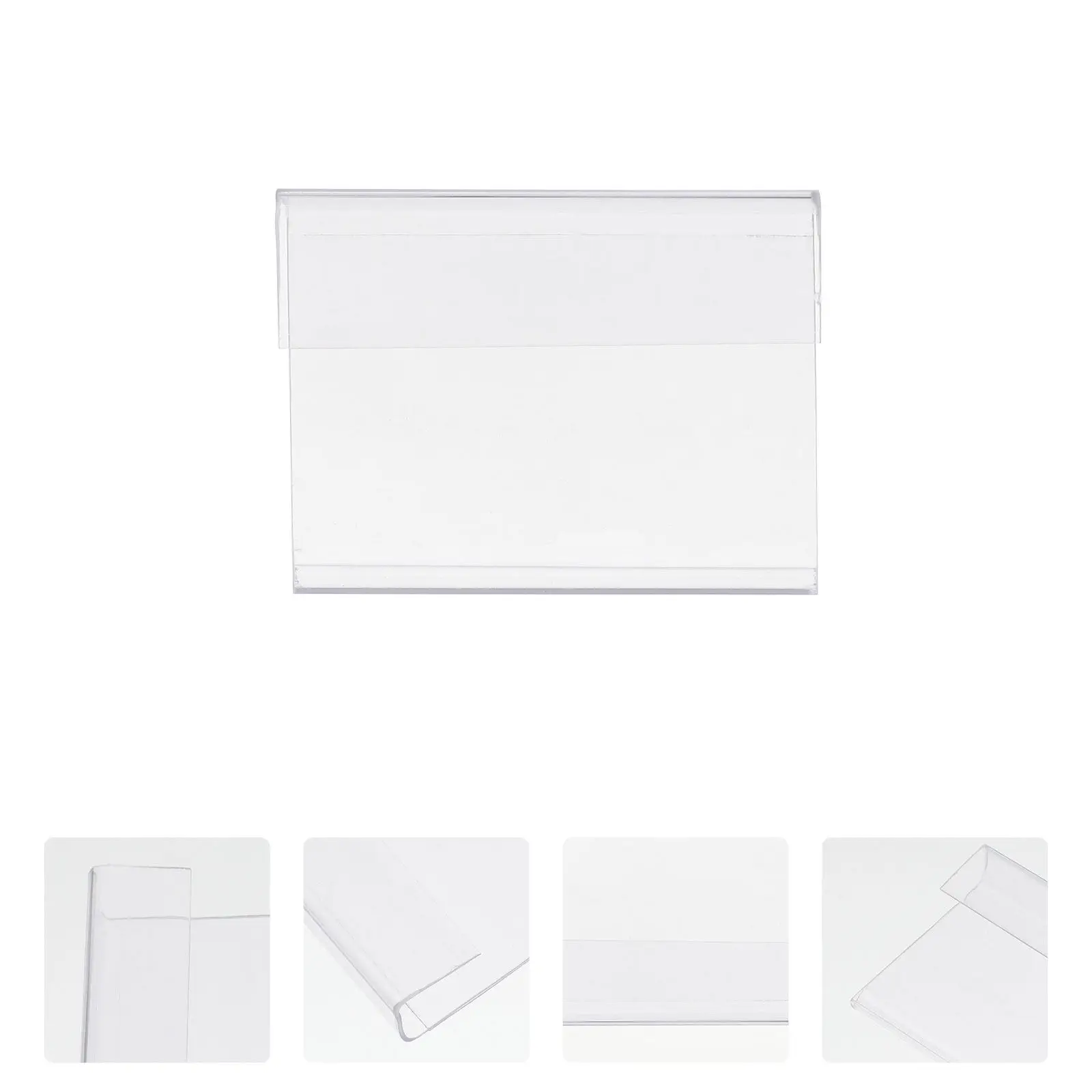 

10Pcs Clear Plastic Price Tag Holder for Supermarket Retail Shelf Display Easy Transparent Label Holder Price Display