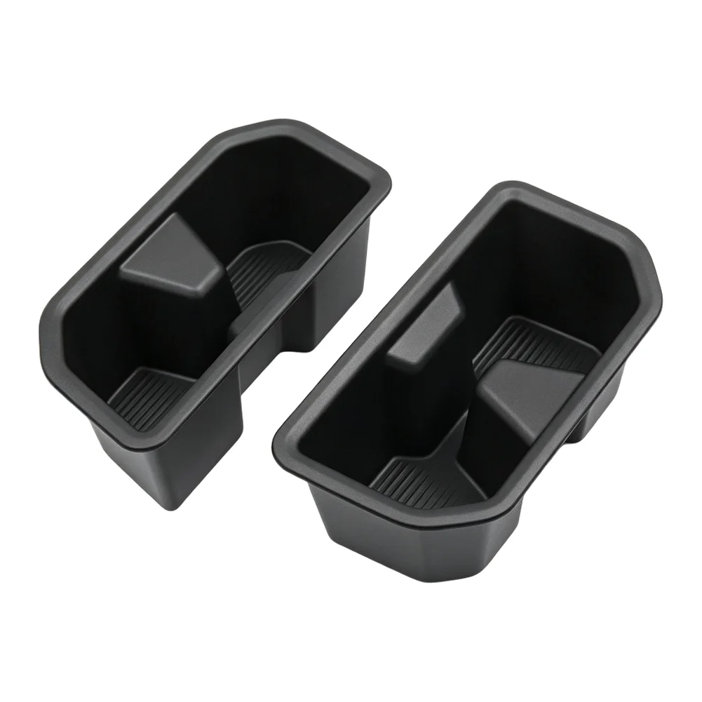 3rd Row Accessories Black Cup Holder Inserts Slip Resistant Design Waterproof Material Deep Recessed Structure