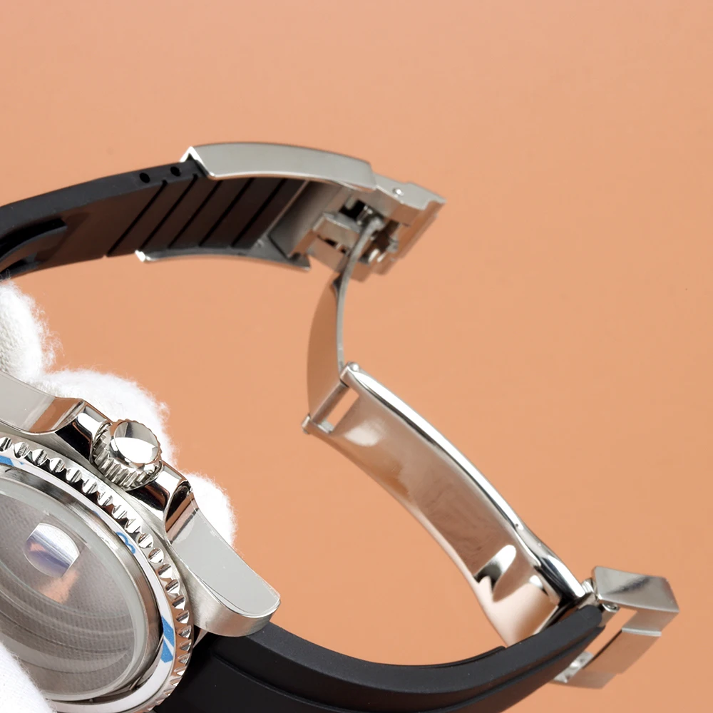 40 مللي متر NH35 السيراميك إدراج حالة 316L الصلب الياقوت الزجاج 10ATM مطاط مقاوم للمياه حزام ل NH35 NH34 NH36 NH38 حركة الفرعية