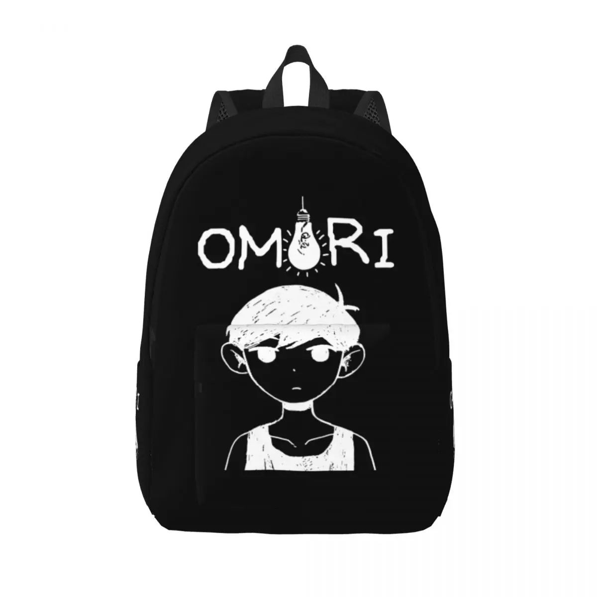 Omori Merch Omori White Backpack for Men Women Fashion Student Hiking Travel Daypack College Canvas Bags Sports