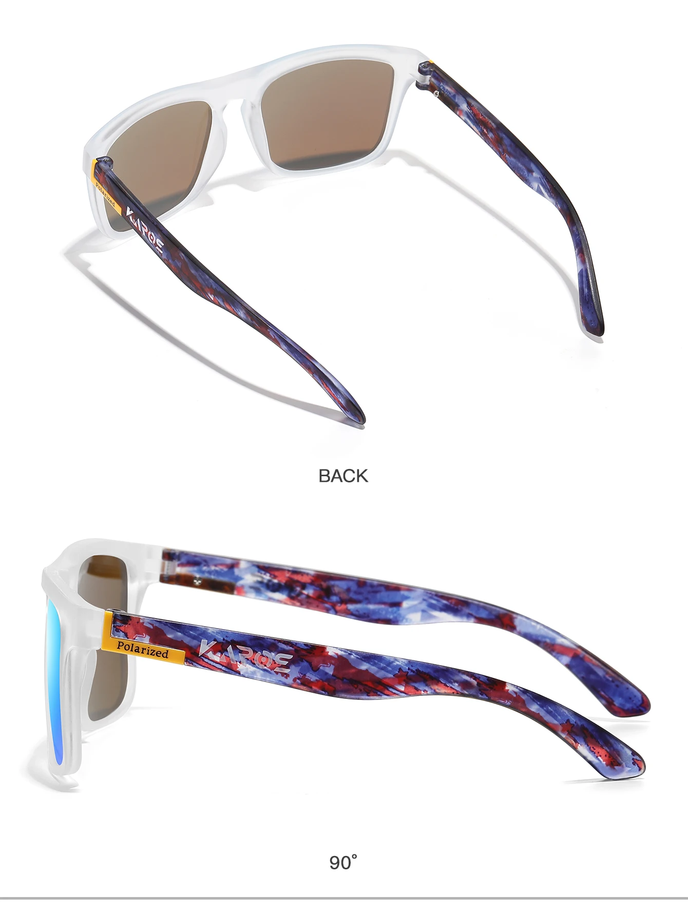 KAROS Männer/Frauen Polarisierte Sonnenbrille Quadratischen Spiegel Marke Design Luxus UV400 Sonnenschirm Unisex Angeln Fahren Radfahren Wandern – Detail 30
