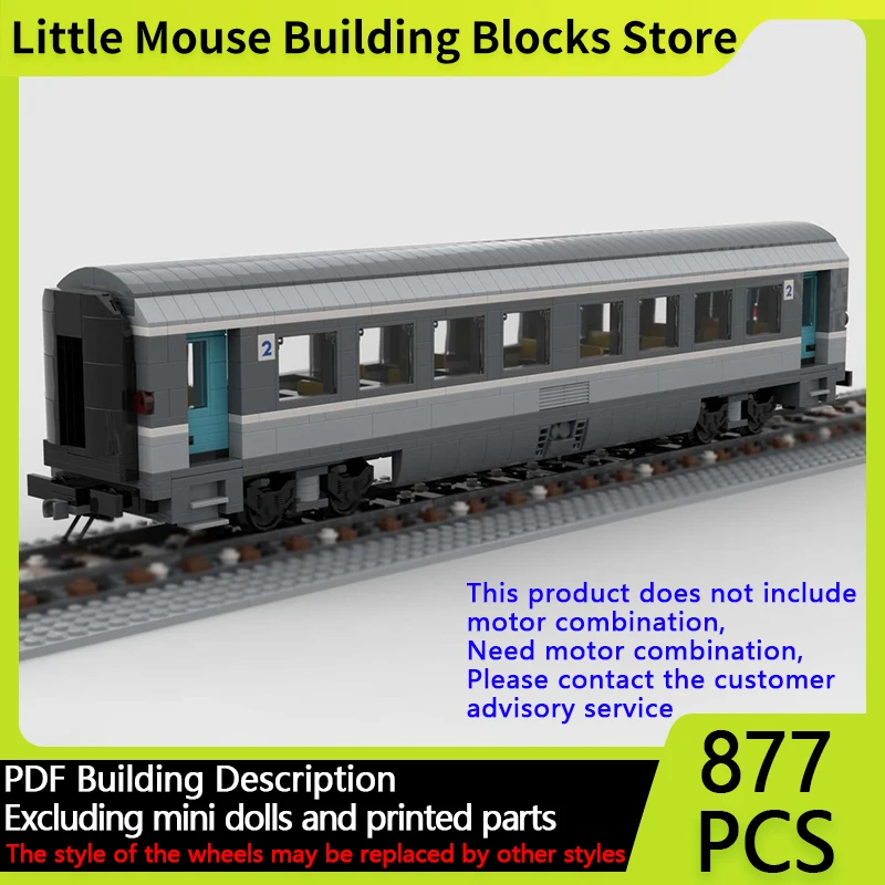 

City Car Model MOC Building Bricks 8 Wide French Corail PAX Wagon Modular Technology Gifts Holiday Assemble Children Toys Suit