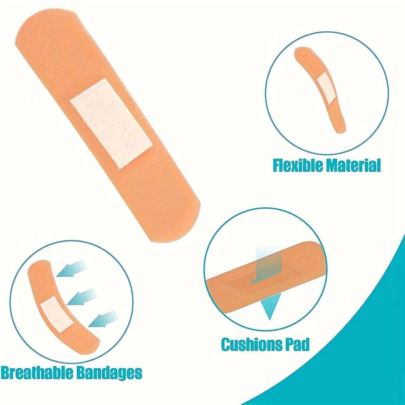 40 szt. Bandaże Pakiet różnorodności Bandaże na palce Różne rozmiary Pierwsza pomoc Różne samoprzylepne bandaże materiałowe do pielęgnacji ran