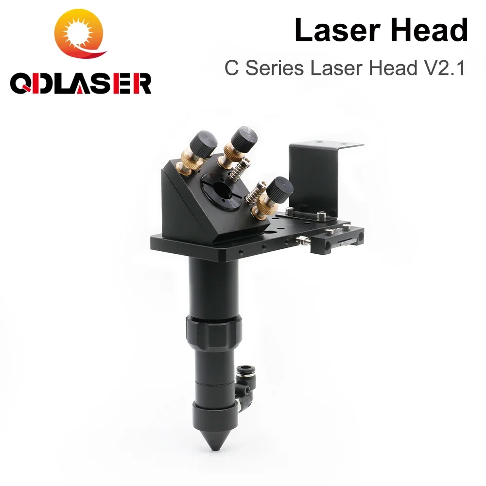 QDLASER C Series CO2 Laser Head Dia.18 FL38.1& Dia.20 FL50.8/63.5/101.6mm Mount for Laser Engraving Cutting Machine(Black)