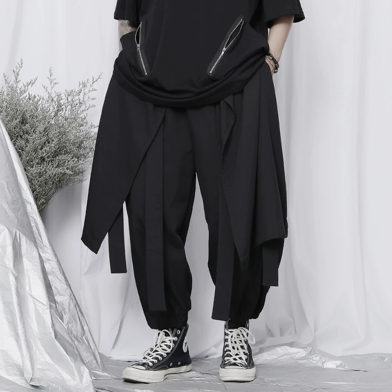 Japan Style Men\'s clothing Punk Casual 8-9 Pants