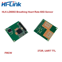 Hi-Link-Módulo de Sensor de Frecuencia Cardíaca de respiración humana, dispositivo de 60G, 2T2R, ADT6101P, HLK-LD6002