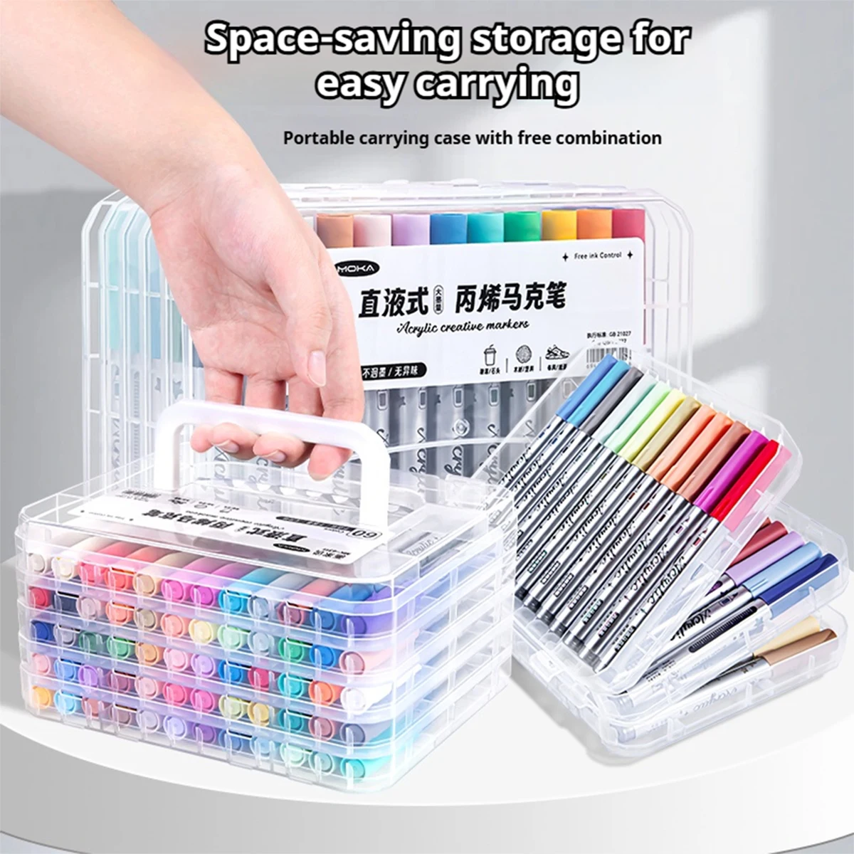 12-120Colors Direct Liquid Soft Tip Acrylic Paint Markers Set for Artists Beginners Doodle Canvas Rock Painting Washable Markers