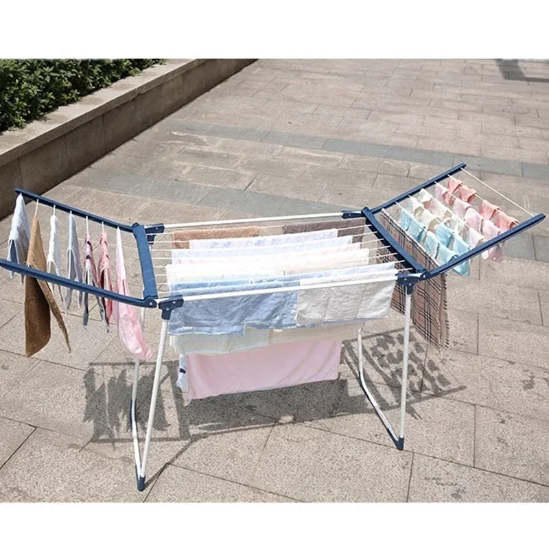 Foldable Wing Clothes Airer Multifunction Laundry Drying Rack Indoor/Outdoor Clothes Dryer Stand Portable Clothes Airer