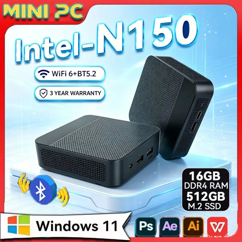 ミニpc-売れ筋商品-windows-11-intel-n150-32gb-ram-512gb-1tb-ssd-ゲーミングpc-デュアルwifi-6-bt52-4k-hd-ミニゲーミングデスクトップ