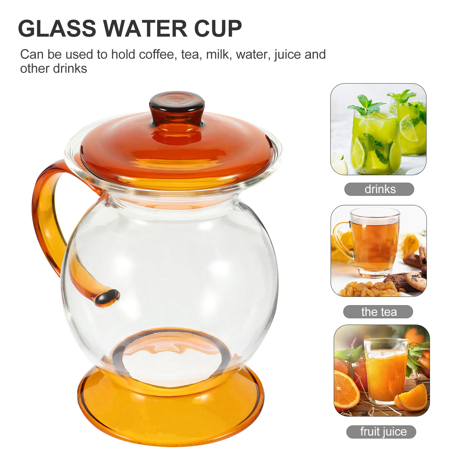 

Vintage Coffee Cup Old Fashion Style Glass Water Cup Retro Mug Non-Slip Handle Smooth Edges Decorative Household Gift