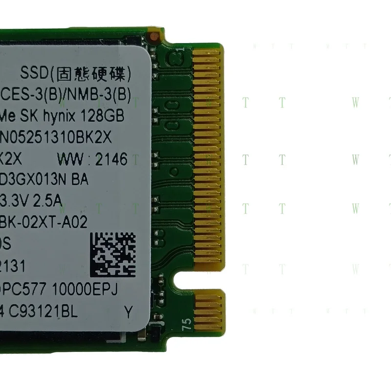 TTT 0X3K2X SKHYNIX BC711 NVMe M.2 2230 SSD 128GB HFM128GD3GX013 BA