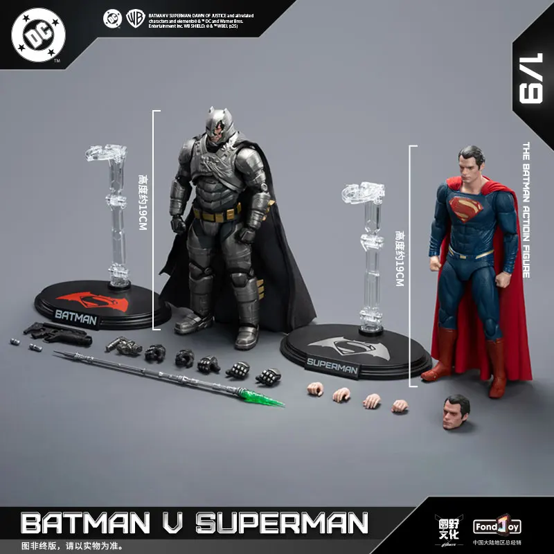 Nuovo Fondjoy Batman Vs Superman Dawn Of Justice Action Figure Bvs Blindato Batman E Superman 2.0 Set Modello Limitato Raccogliere Giocattolo