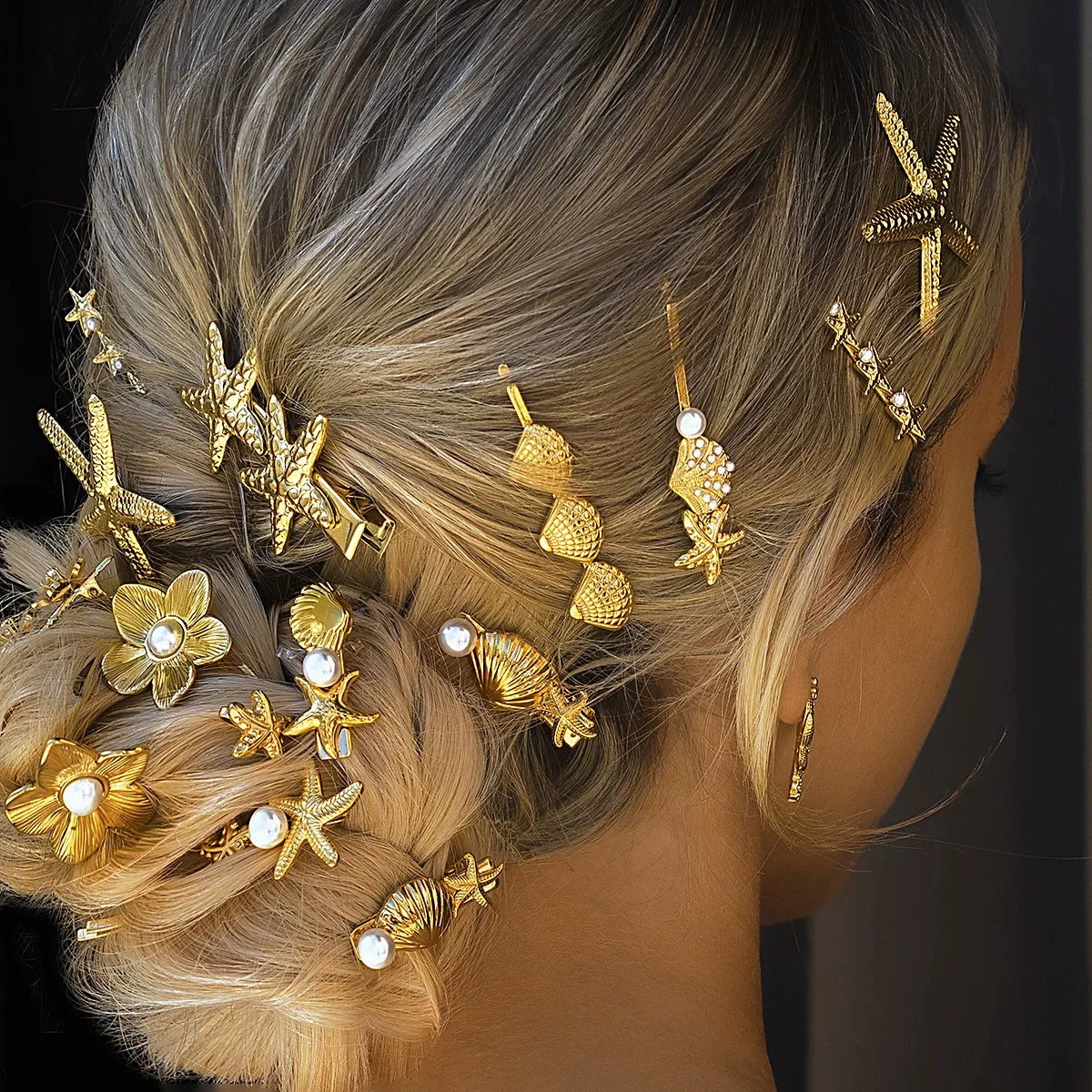 

Gold Hairpins for Women Girls Star Hair Clip Multiple Styles Duckbill Hair Clips Girls Fashion Barrettes Hair Accessoires