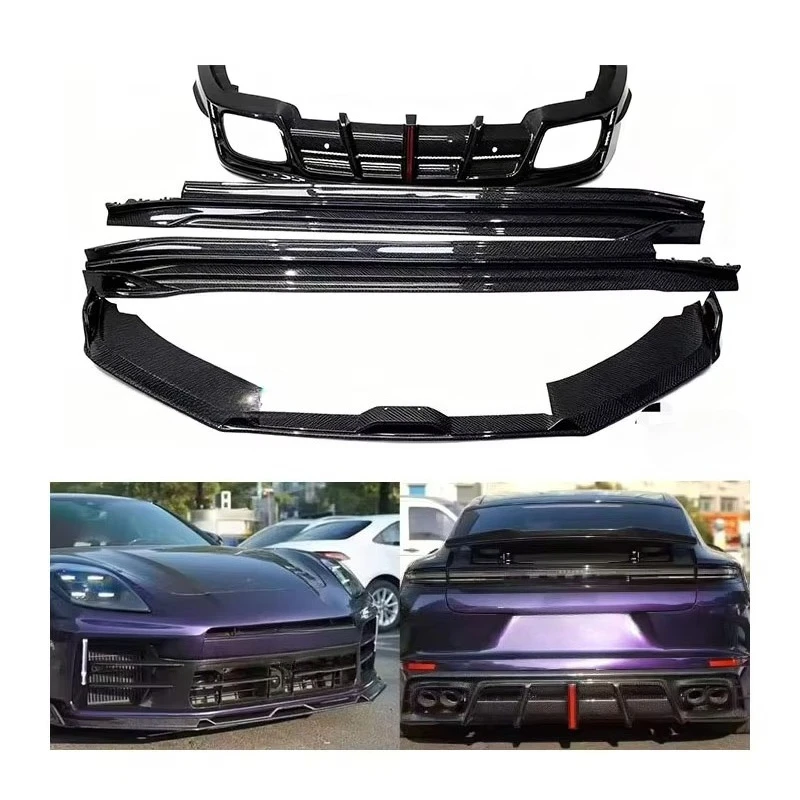 

Newly upgraded dry carbon fiber body kit and bumper for 976 exhaust cutouts and bolt mounting