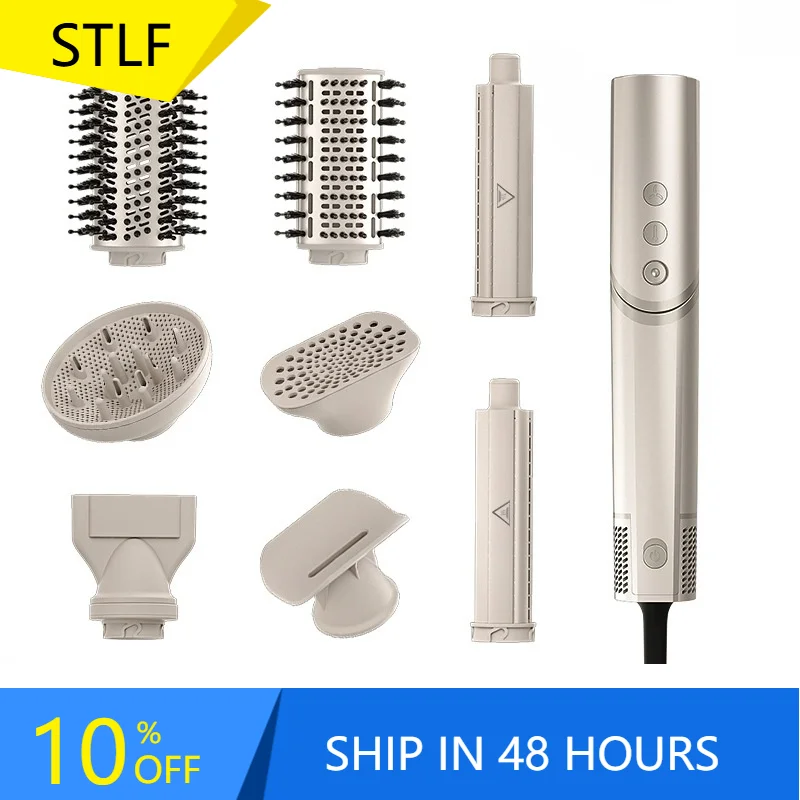 

High-Speed Nine-in-One Folding Hair Dryer & Curling Iron Set AC Motor Negative Ion Multi-functional Hot Air Comb
