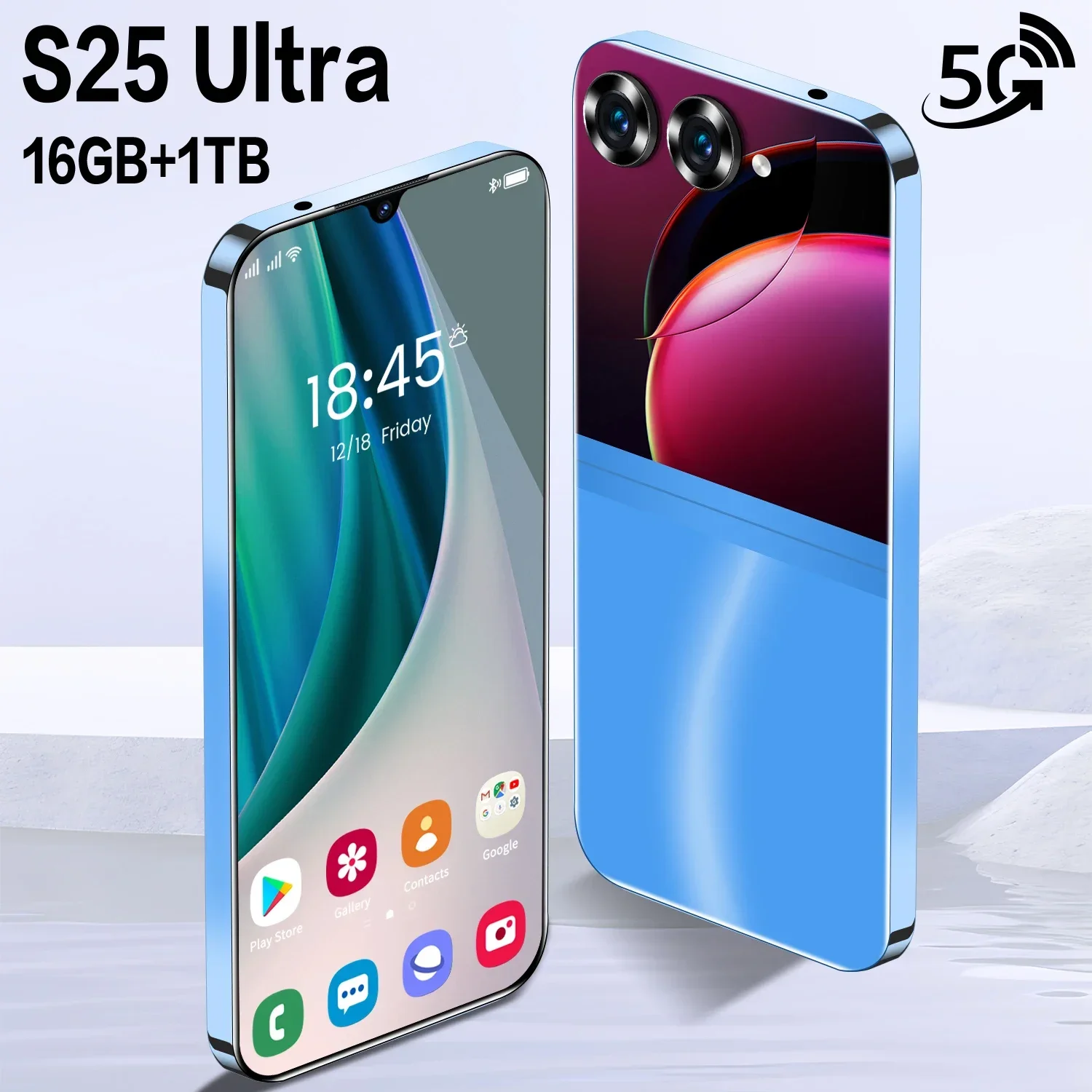 S25 Ultra Android 13/7.3-inch Smartphone with 16GB + 1TB Memory, 8800mAh Battery, 5G Snapdragon 8 Gen2, 48MP + 72MP Dual Cameras