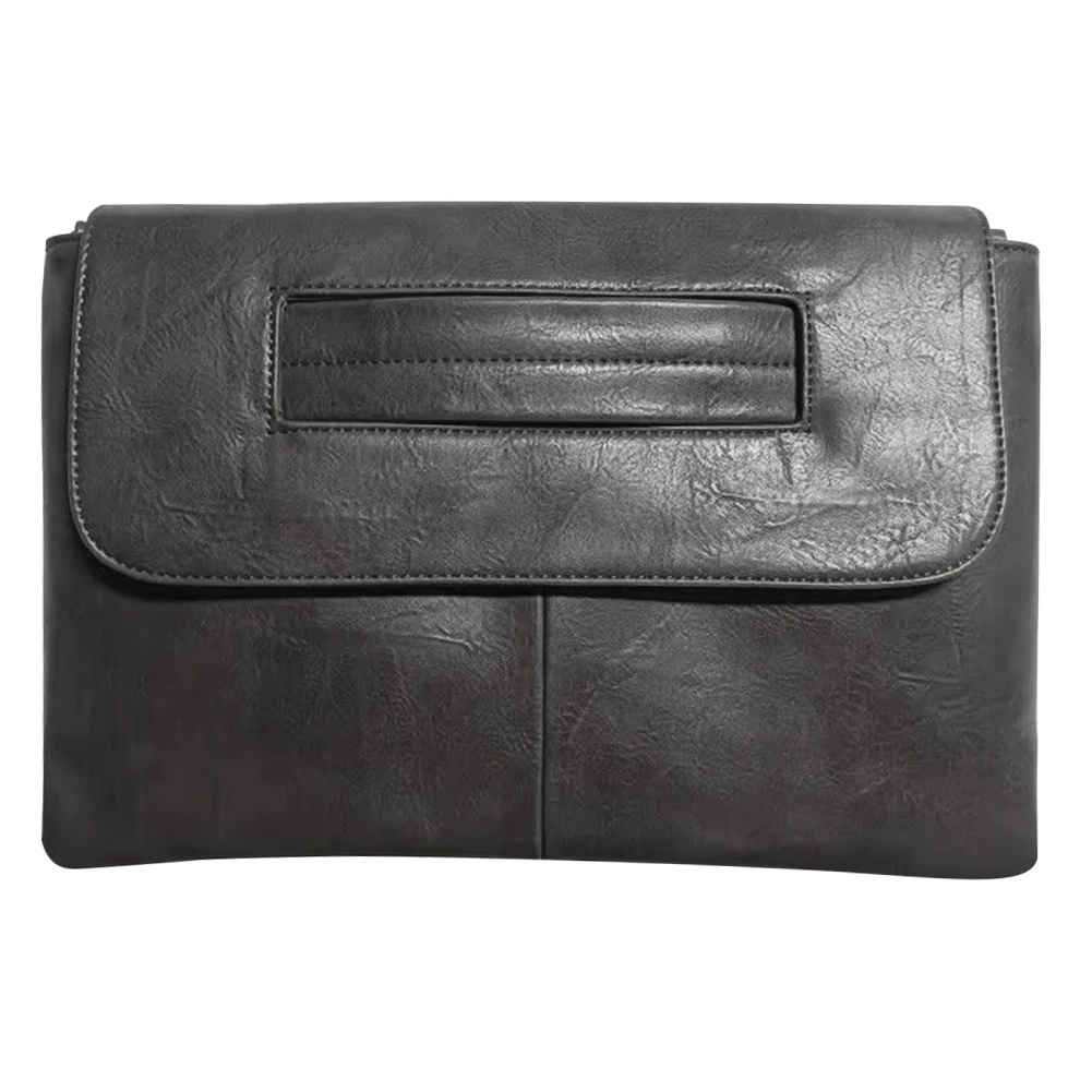 Saco de embreagem envelope de couro PU para mulheres, cor sólida Messenger Bag, grande capacidade, Laidies Shopping Bag, moda