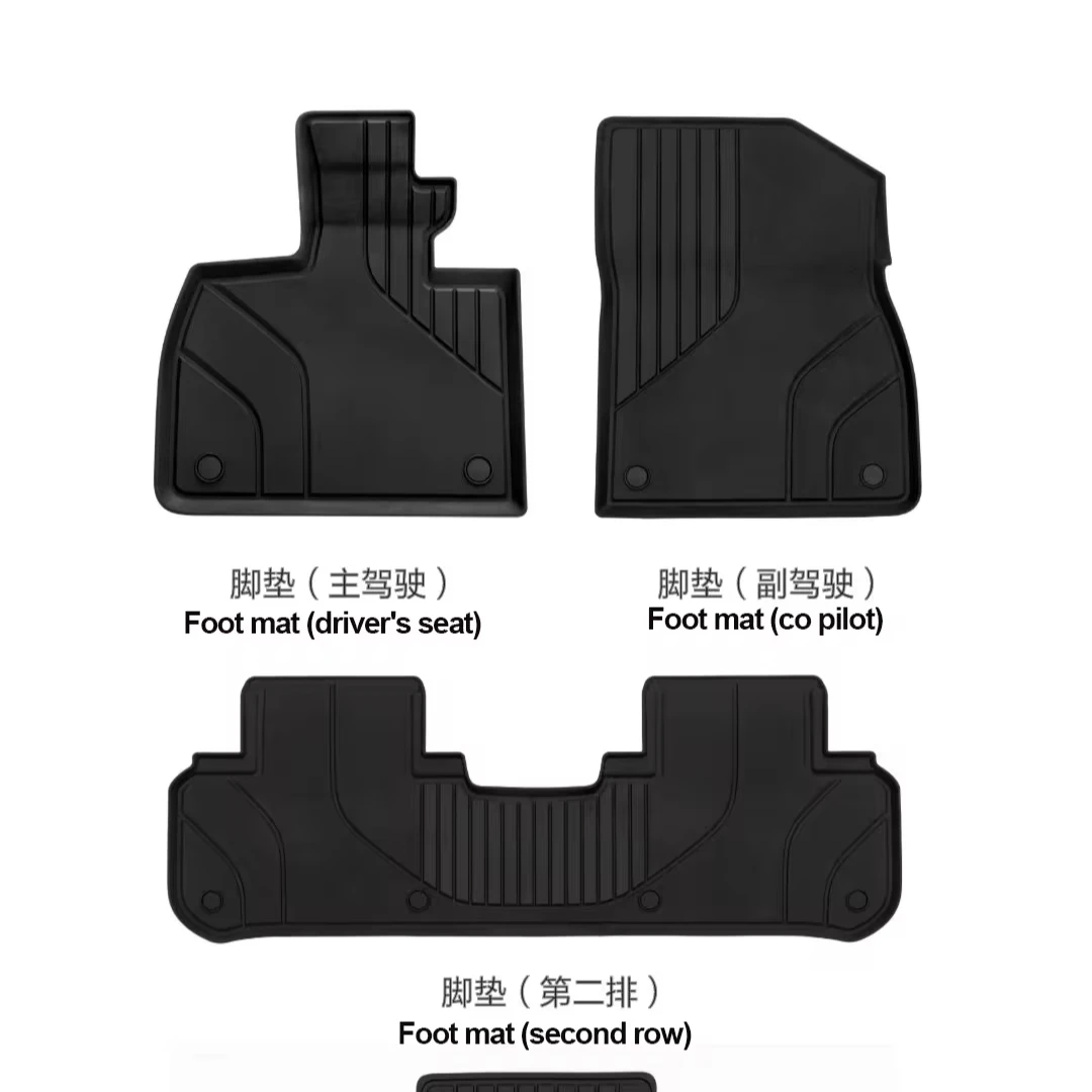 China manufacture of 3D TPE Car Floor Mats Trunk Tray For Li Auto L7 L8 L9 2024