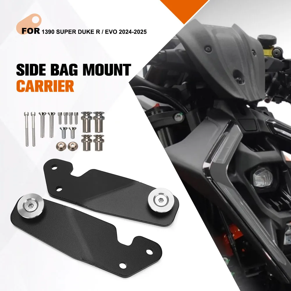 For 1390 Super Duke R / EVO 2024-2025 1290 Super Duke R/EVO 2020-2021-2023 Motorcycle Side Bag Mount Carrier Bracket Aluminium