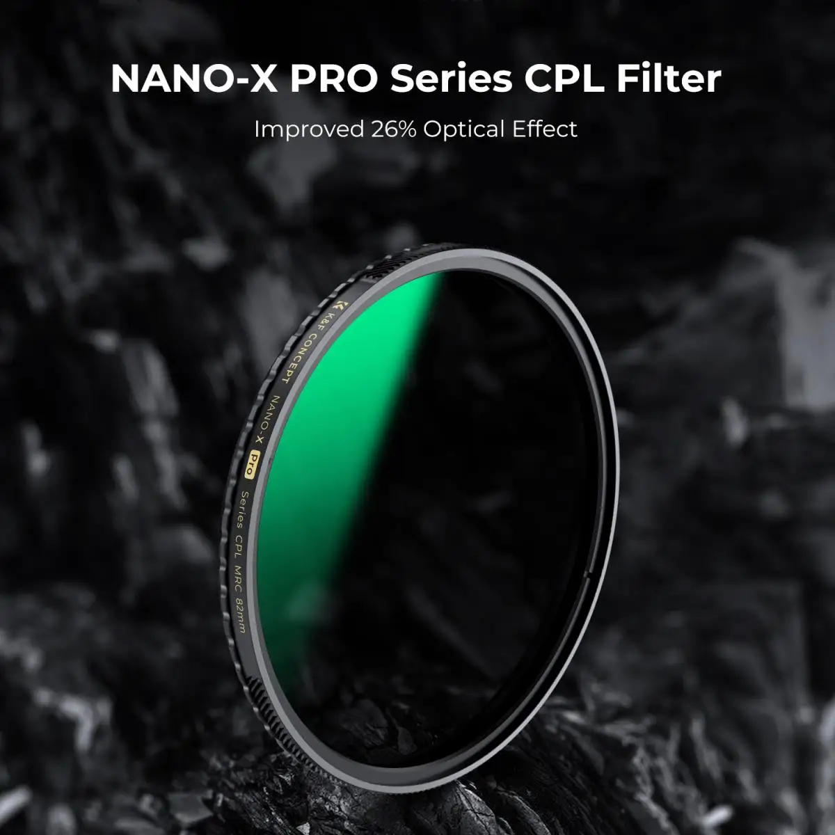 K&F Concept 67mm 77mm 82mm 95mm Nano-X PRO Series CPL Filter Ultra-Thin Copper Frame 36-Layer Coating Anti-Reflection Green Film