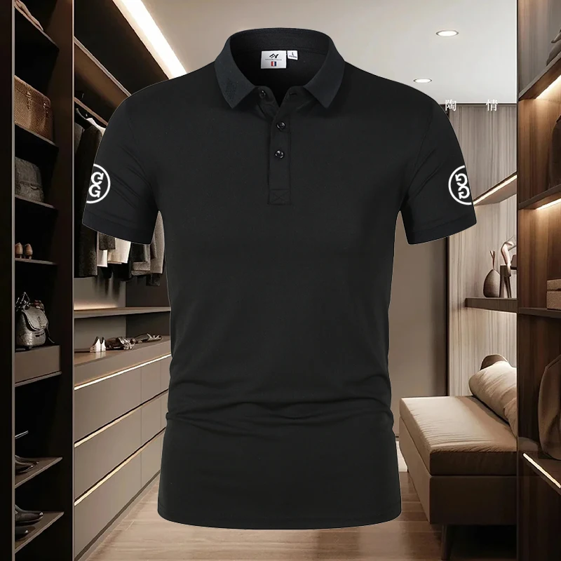 New 2024 Golf Clothing Men\'s Leisure Short Sleeved Golf Clothing T-shirt Outdoor Sports Quick Drying Golf Polo Shirt Top