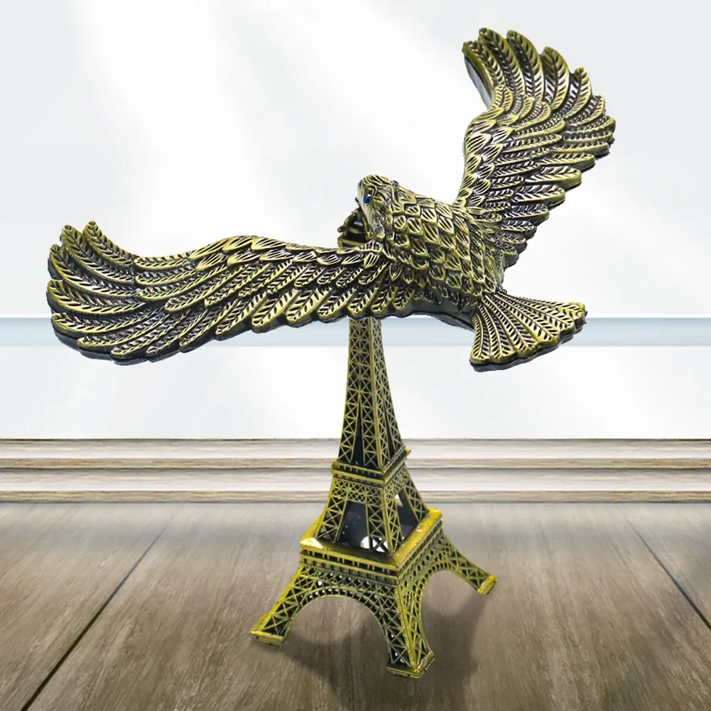 Creative Levitation Ornaments Anti-gravity Balance Eagle Tower Model Metal Crafts Desk Decorations Ornaments Home Accessories