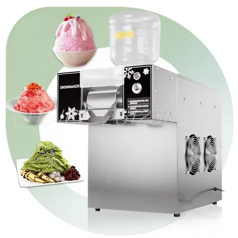 

Commercial 60kg/day Air Cooling Shaved Ice Maker Electric Ice Shaver for Ice Cream Snowflake Ice Crusher Maker