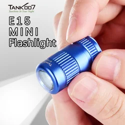 TANK007 E15 AI Outdoor EDC Mini 3W LED 100 Lumen Keychain Flashlight Waterproof Button Battery Lightweight and Portable