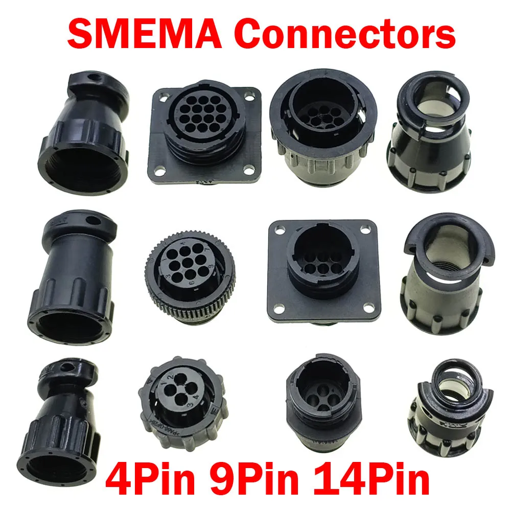 

4/9/14Pin Male Female SMEMA Connector Black Circular Connector Plug with terminals Aviation Plug Connector AMP Type Connector