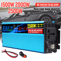 EASUN POWER Pure Sine Wave Inverter 12V 220V Power 1500w 1800w 2500w Car Inverter Buck Converter With LED Display