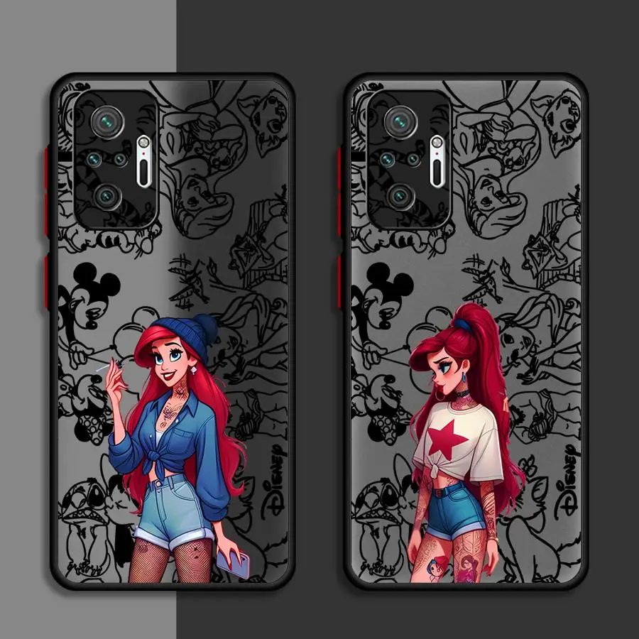 Phone Case for Xiaomi Redmi Note 11 12 13 14 Pro Plus 10 Lite 12S 11S 9S 10S shell Disney Princess