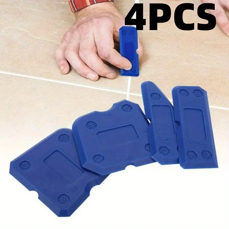 1/2/3/4/5/6set Plastic Caulking Tool Silicone Sealant Application and Removal Kit Grout Joint Edge Cleaner Spreader for Tiles