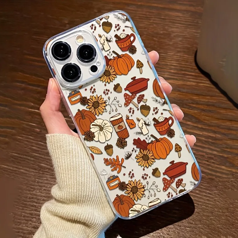 

Autumn Sunflower Mushroom Pumpkin Phone Case For Samsung Galaxy S24 S23 S22 S25 Ultra Plus Soft Cover S22+ S23+ S24+ S25+ Shell