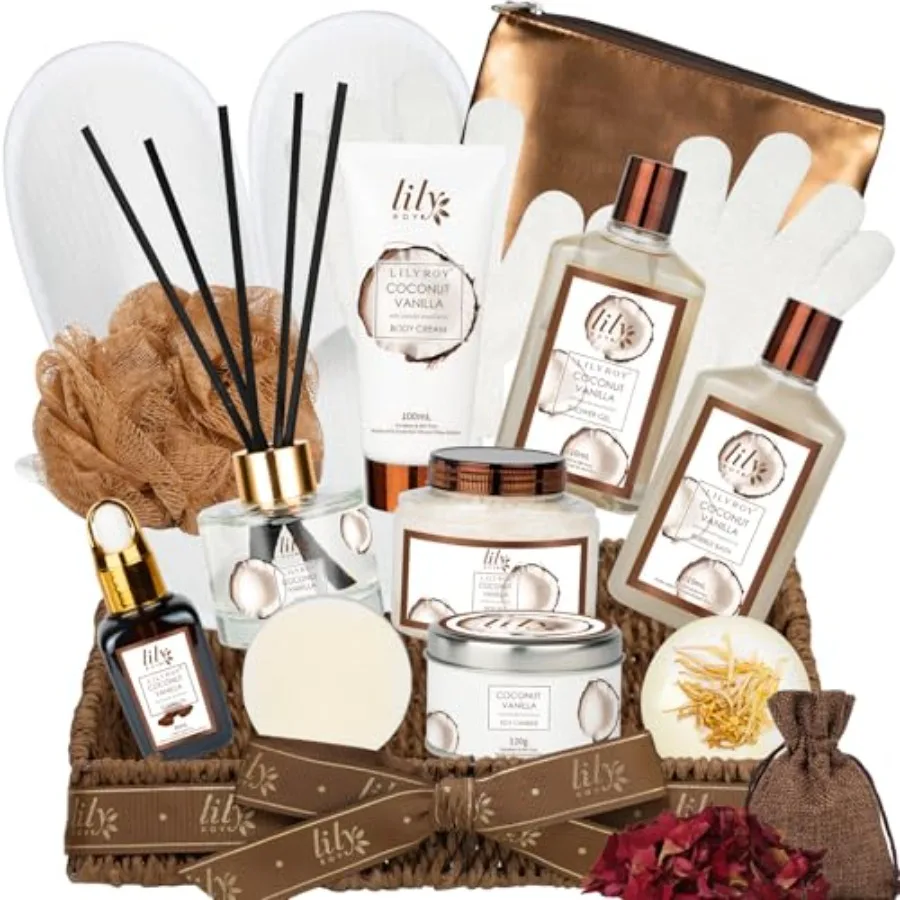 

Mother's Day Gift Basket for Mom, Spa Gift Basket for Women, Gifts for Women, Bath and Body Spa Gifts for Women and Men, Spa Gi