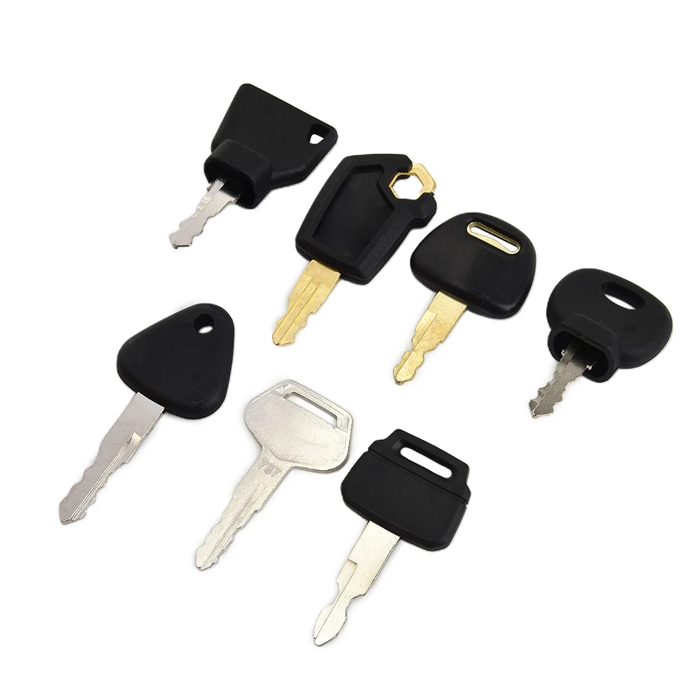 7PC Ignition Keys Excavator Construction Machinery Key Kit 14607 5P8500 K250 H800 For JCB For Volvo Tractor