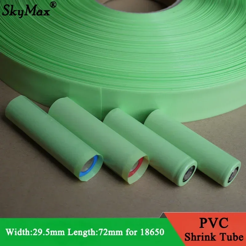 25/50/100/500 szt. Ochraniacze termokurczliwe z PVC na baterie 18650 Lipo, wstępnie przycięte, szerokość 29,5 mm x 72 mm, folia izolacyjna, etui ochronne, opakowanie, rękaw