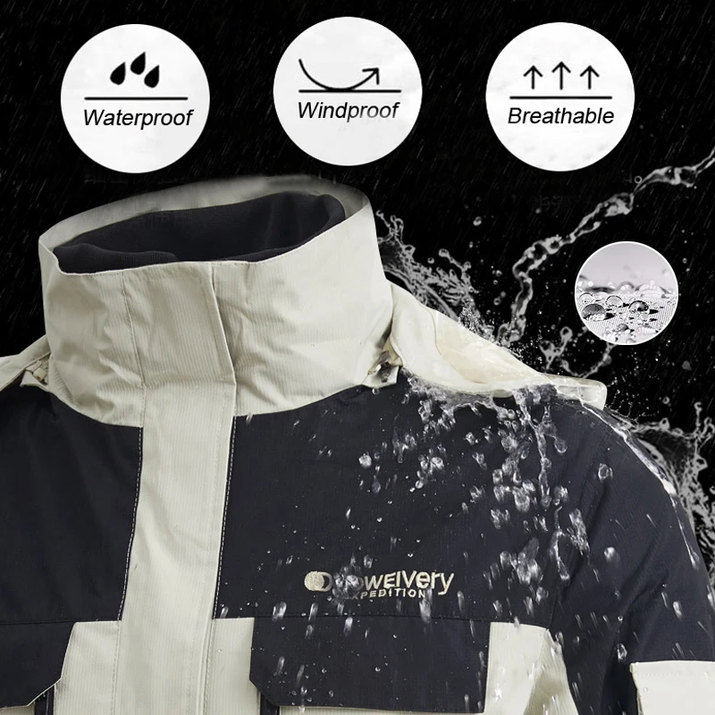 بدلة تزلج للرجال ملابس شتوية للتزلج على الجليد سترات تزلج سميكة دافئة مقاومة للماء سترة ثلج خارجية + سراويل للعلامة التجارية للرجال #6