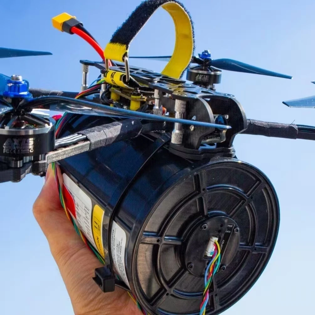 FPV Drone 30km Fiber Optic 0.27mm Wired Video Transmission Module Drone Video Transmission Fiber Optic Communication Module