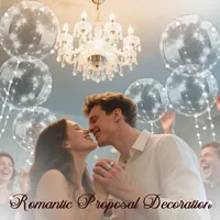 LED Bobo Balloon (without battery) for wedding proposal decoration, birthday party, outdoor courtyard lighting decor items