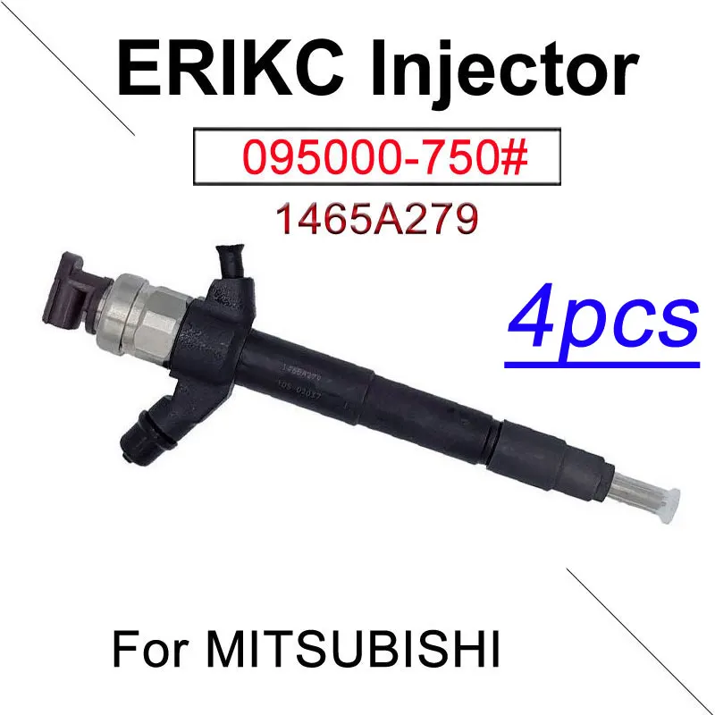 4PCS 095000-7500 095000-7501 New Diesel Engine Injector Assy 1465A279 Common Rail Nozzle 095000-7502 for DENSO Mitsubishi Pajero