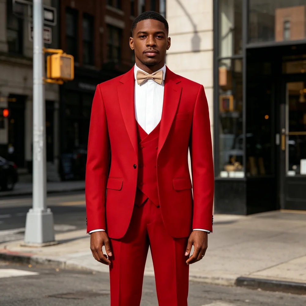 

Мужской костюм-тройка Suave Khaki с уникальным дизайном, пиджак с острыми лацканами (пиджак + брюки + жилет) для свадьбы и торжеств