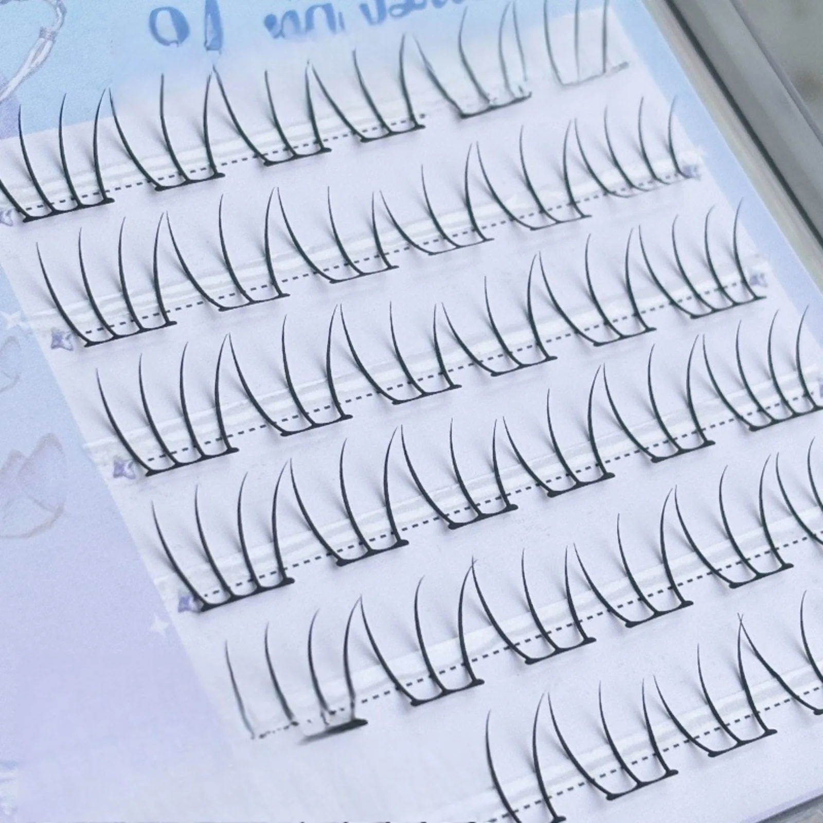 Selbstklebende Einzelwimpern, kein Kleber erforderlich, flauschige Cluster-Wimpern, koreanische Mode, Manga-Wimpernverlängerung für das tägliche Make-up