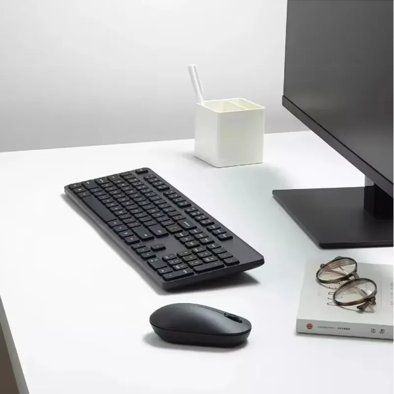 مجموعة لوحة المفاتيح والماوس اللاسلكية الأصلية من Xiaomi 2 واجهة USB-A 104 مفاتيح 2.4 جيجا هرتز اتصال لاسلكي Fn مفاتيح اختصار المكتب