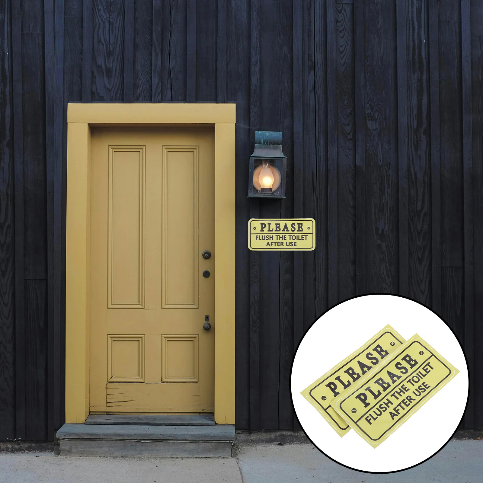 

2Pcs Waterproof Please Flush Toilet Sign Bathroom Reminder Decal for Home Office Public Restroom Etiquette Cleanliness