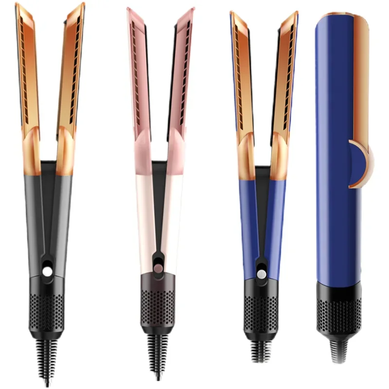 مكواة فرد الهواء البارد/الساخن 2IN1 مع شاشة LCD مكواة فرد الشعر ومجفف الشعر وأيونات تصفيف الشعر ومكواة فرد الشعر