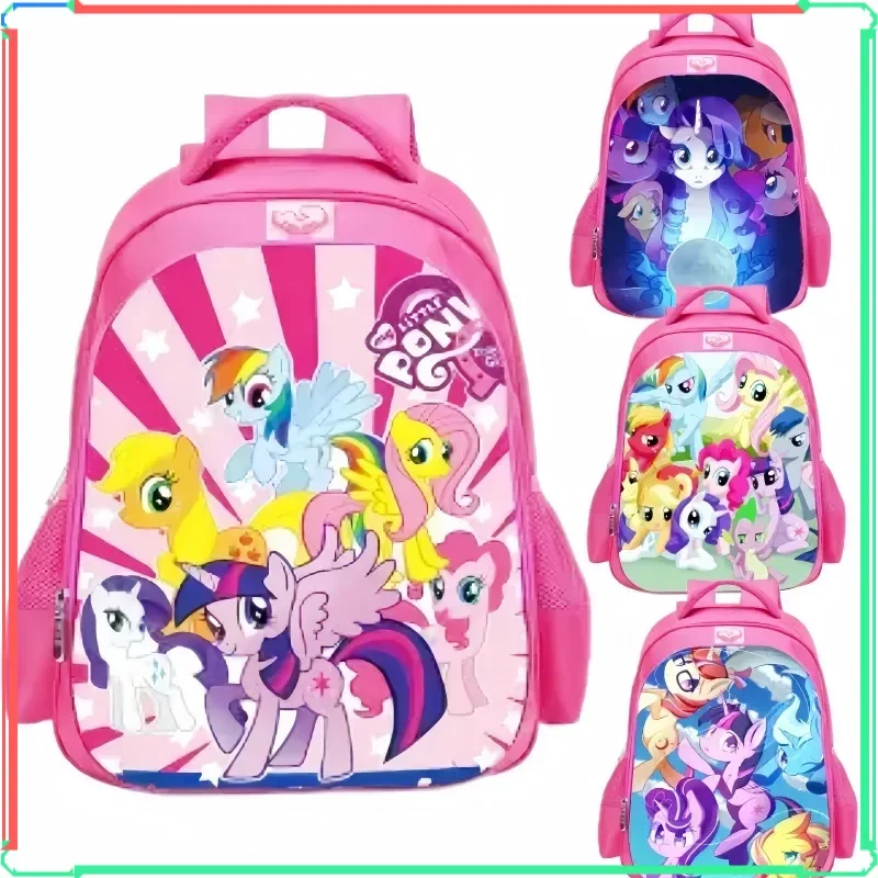 New Cute My Little Ponys Schoolbag Students Cute Unicorn Twilight Burden Reduction Large Capacity Backpack Birthday Gifts Toys