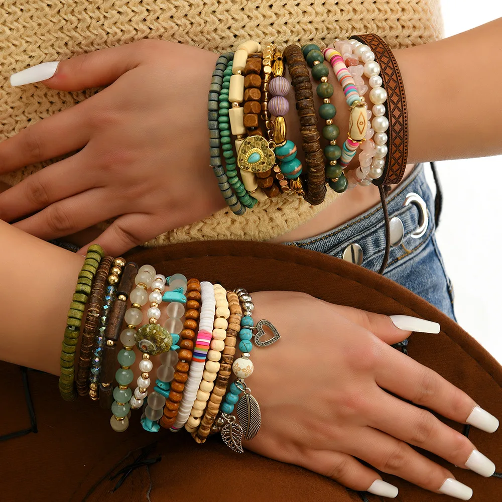 Western Country Hat Animal Head Leaf Feather Butterfly Heart Women Charm Bracelets Leather Bracelets Men Bangle Jewelry Gift