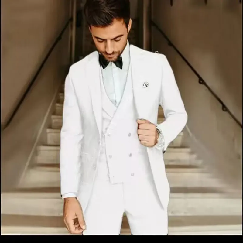 V9881 new simple groom best man tuxedo party suit slim fit business casual jacket suit three piece suit