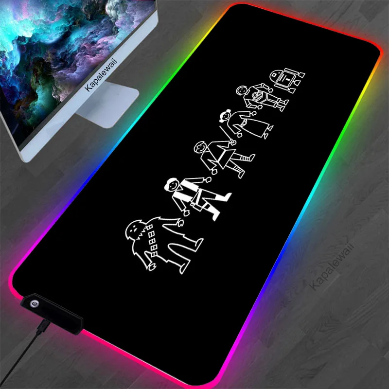 

Anime Wars Mousepad XXL Gaming Mouse Pad Gamer Computer Mausepad RGB Backlit Mause Pad Large Mousepad Desk Keyboard LED Mice Mat